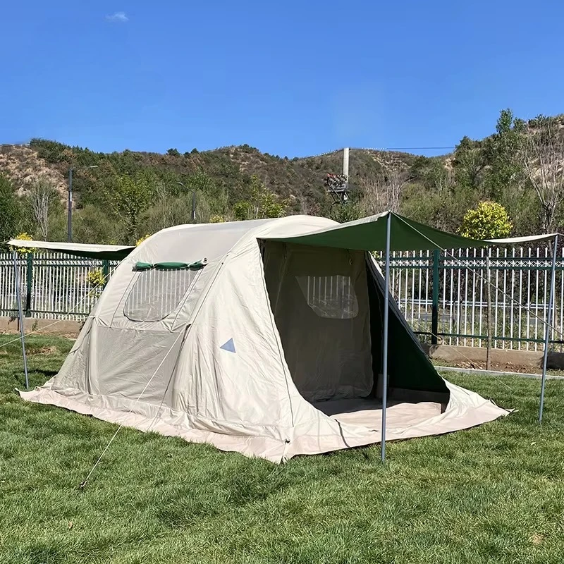 防水屋外用インフレータブルハウス 4人用 小型 12平方メー - Outdoor Camping On Youtube のレビューと価格