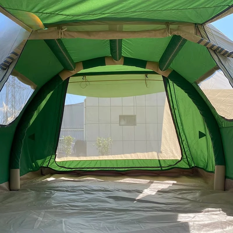 防水屋外用インフレータブルハウス 4人用 小型 12平方メー - Outdoor Camping On Youtube のレビューと価格