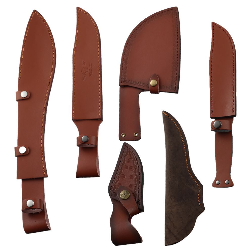 ブラウンレザーシースホルダーポケットハンティング懐中電灯ケー - Camping Knife Multi-Tool のレビューと価格