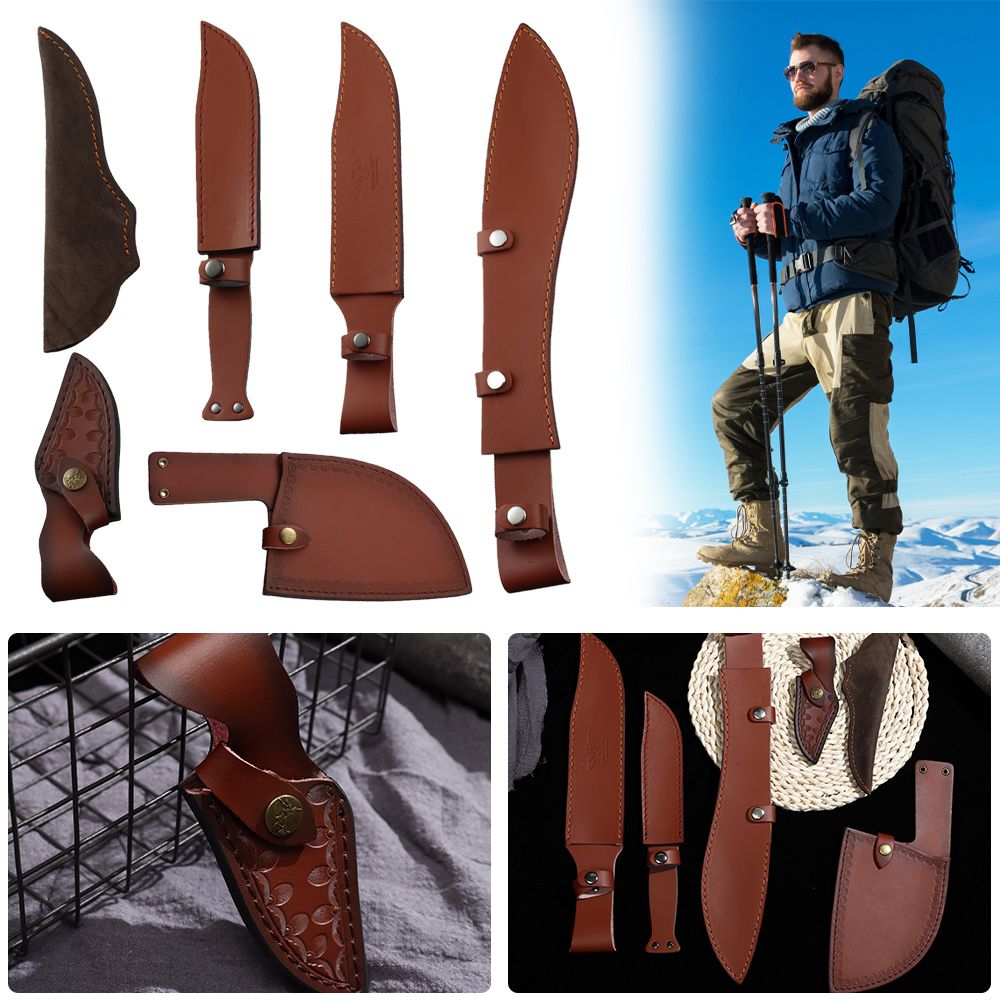 ブラウンレザーシースホルダーポケットハンティング懐中電灯ケー - Camping Knife Multi-Tool のレビューと価格