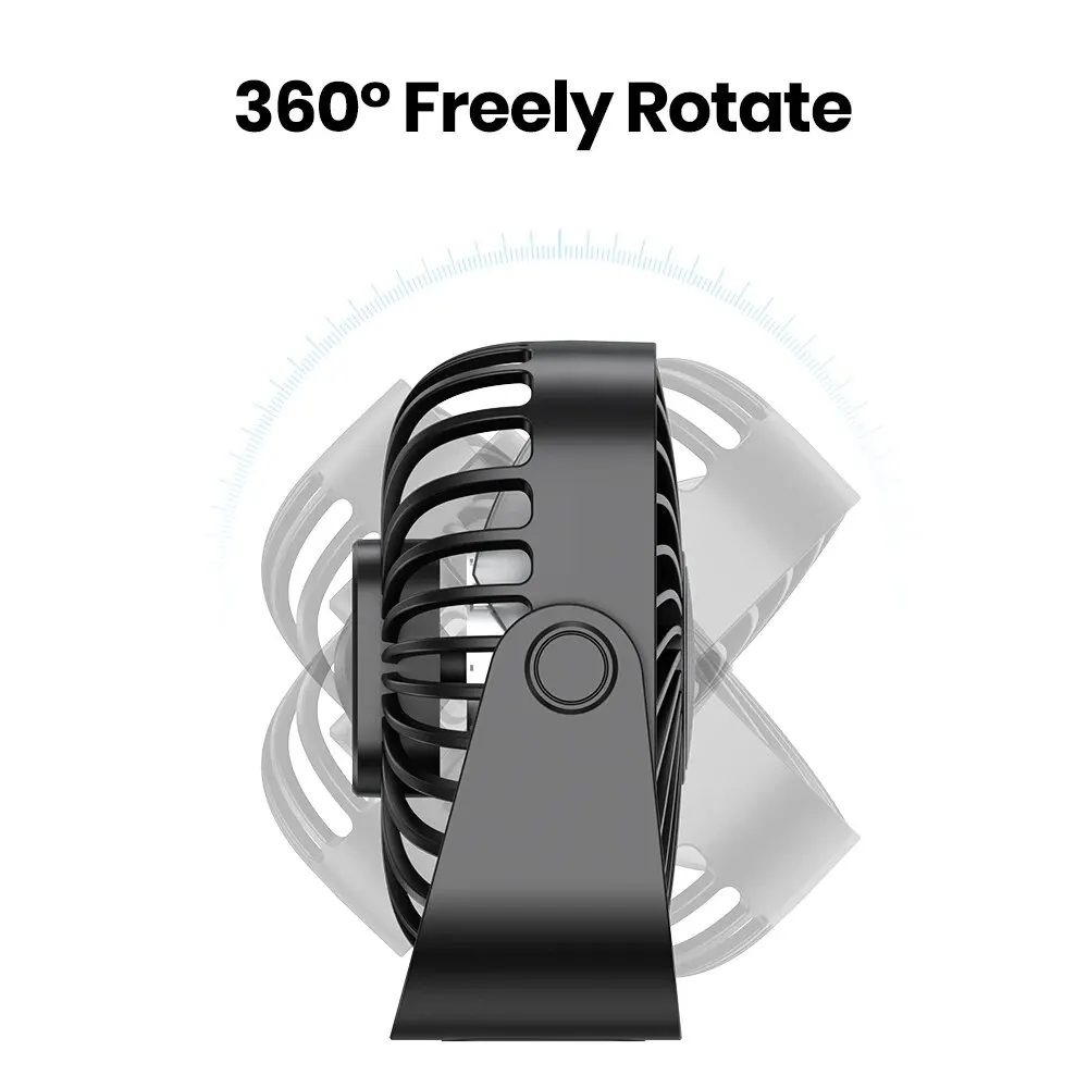 キャンプ用4インチUSBミニポータブルファン、3段階速度調整 - Outdoor Camping Ventilator のレビューと価格