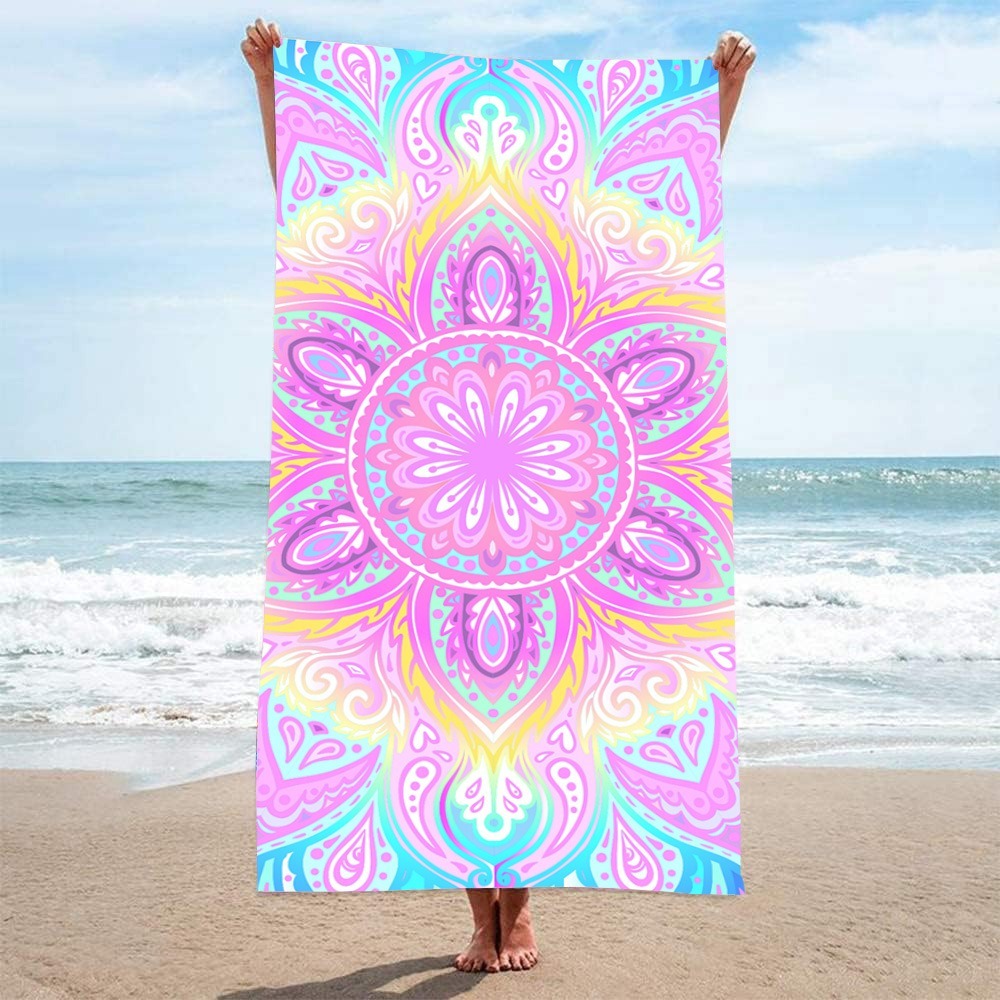 神秘的なパターンのビーチタオル 80x160CM フィットネ - Camp Towel Microfiber のレビューと価格