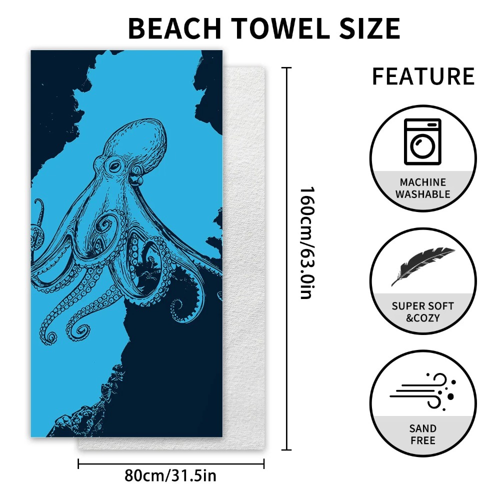 神秘的なパターンのビーチタオル 80x160CM フィットネ - Camp Towel Microfiber のレビューと価格