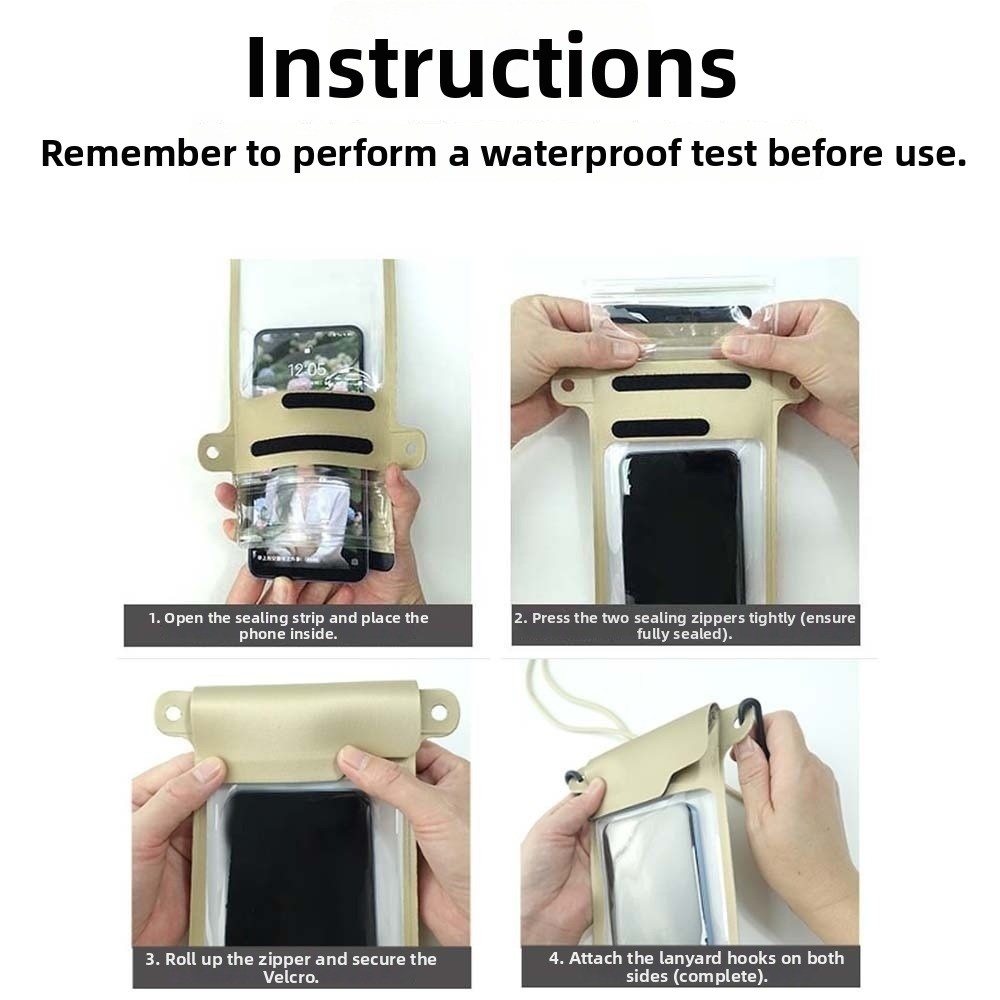 調節可能なストラップ付き防水電話ポーチ 軽量密閉型クロスボデ - Dry Bag Waterproof のレビューと価格