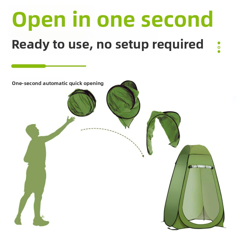 自動ポップアップ式シングルレイヤープライバシーテント、ポータ - Outdoor Camping Toilet Tent のレビューと価格