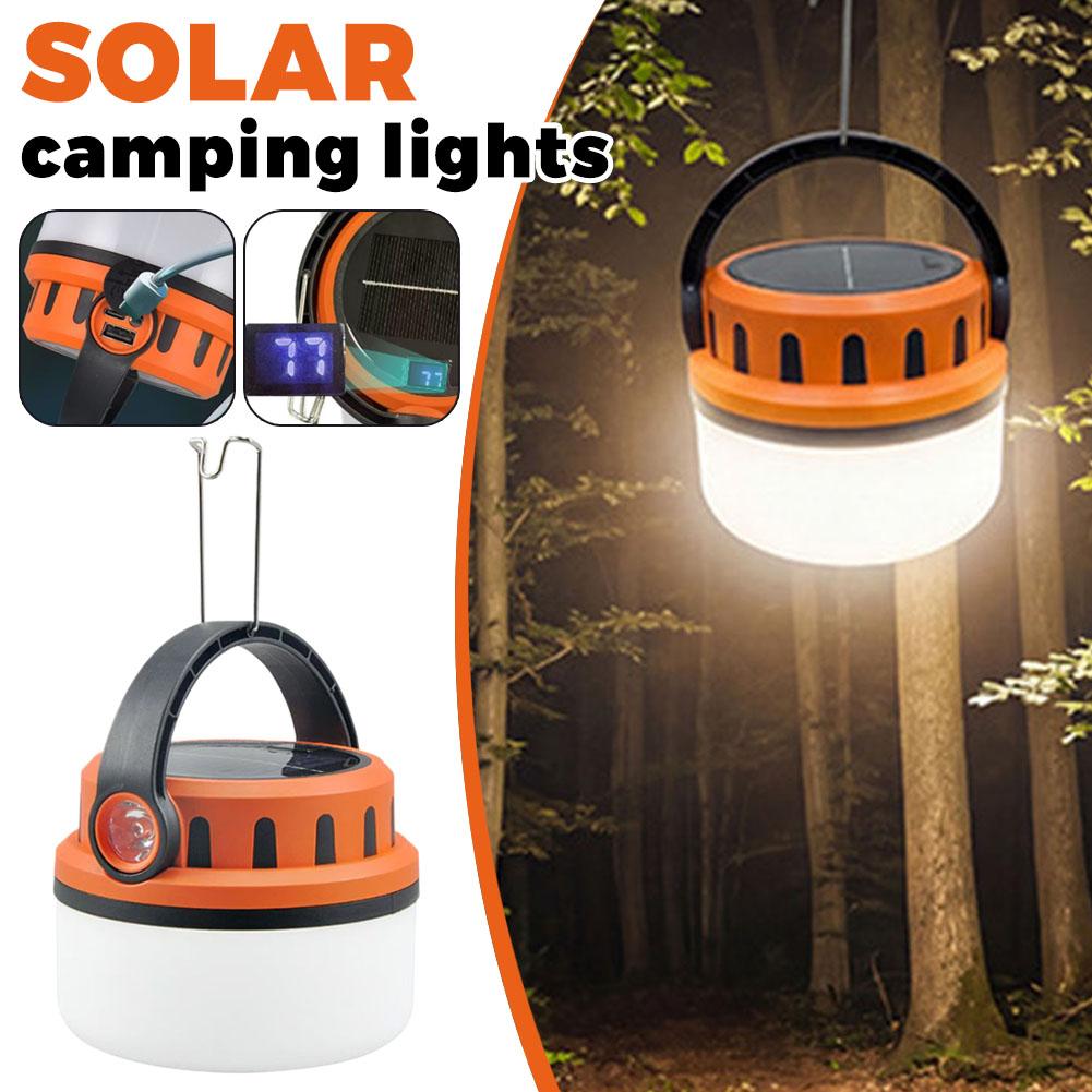 吊り下げフック付きソーラー充電式キャンプランタン、超長持ちL - Camping Solar Lantern のレビューと価格